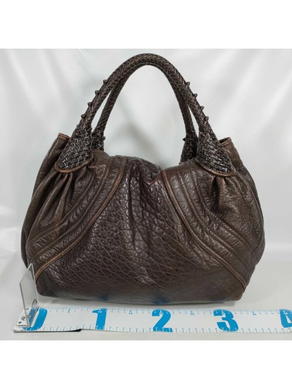 Fendi Spy Bag Nappa Leather Handbag Dark Brown - Picture 2 of 16